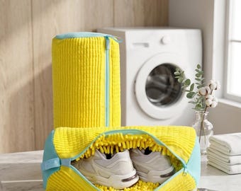 Handmade Durable Mixed Color Shoe Washing Bag – Protects Sneakers & Casual Shoes."