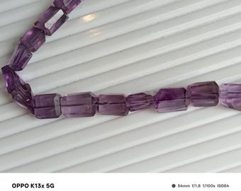 Genuine Natural Loose  Semi Precious A Grade Amethyst Gemstone Beads  Full Strand Cutting Beads 125 carat wieght "