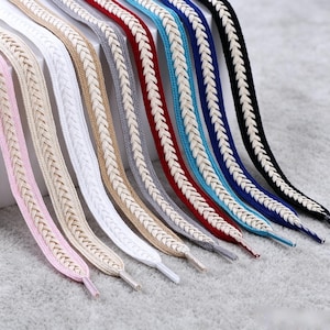 Geflochtene Seil-Schnürsenkel, Weizen Ohr Schnürsenkel, Chunky Sneaker Strings, Dicke gewebte Schuh-Schnürsenkel, strapazierfähiges Custom Kicks Band, Skate-Schuh-Schnürsenkel