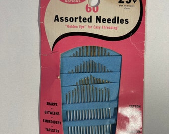 Antique golden eye needles  quantity 60