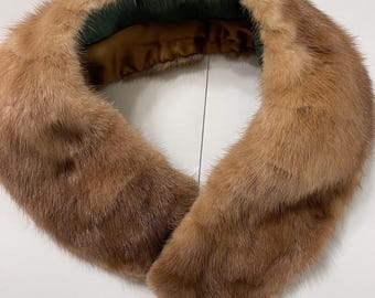 Veste En Vison Véritable Avec écharpe - Taille 40 - Marron - Occasion Très Bon état