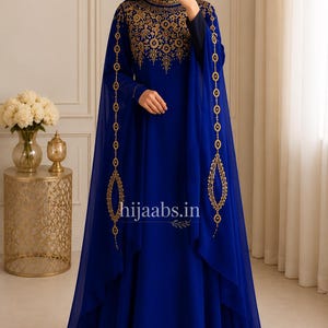 blue islamic wedding dresses Navy Blue Bridesmaid Dresses Muslimah Islamic Wedding Navy Wedding Gown Evening Gown Navy Blue Muslimah