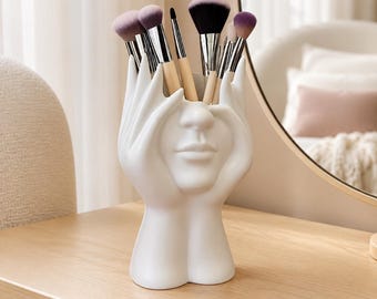 Hands on Face pennenhouder, potloodhouder en organizer voor make-upkwasten