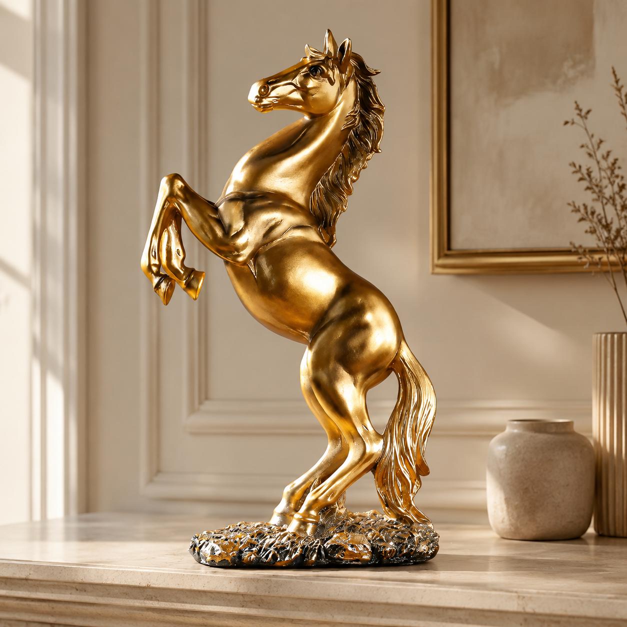 Gold Horse Statues - Etsy