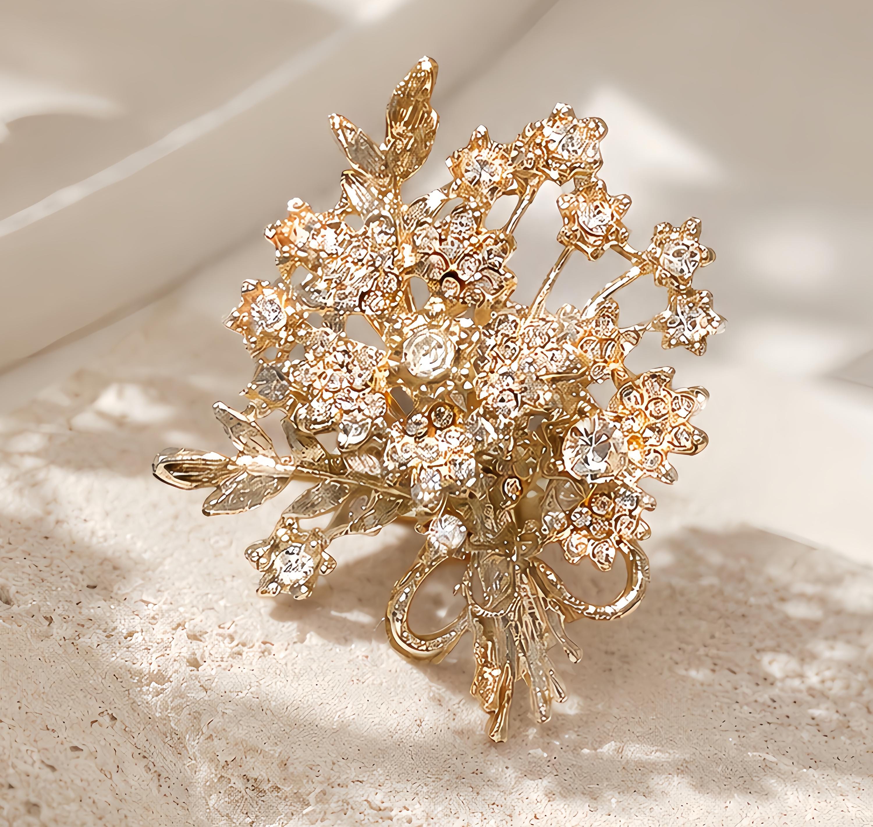 Chanel Rhinestone Brooch - Etsy