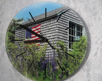 Clock - Spring in Maine  - 7" Glass