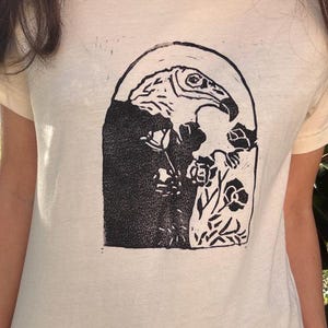 Turkey Vulture T-Shirt – Hand Drawn Graphic Tee – Punk Skater Shirt – Bird of Prey Design – Screen Printed Top