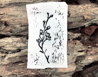 Floral Patch // Punk Patch // Mini Patch // Relief Print // Linocut