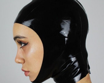 REMI Open Face Latex Hood - Handmade Mask