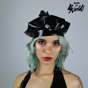 REN Latex Rubber Lotus Flower Pom-Pom Beret