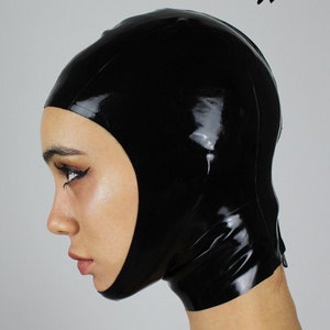REMI Open Face Latex Hood - Handmade Mask