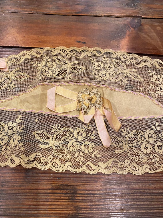 Lovely antique bra top with ribbon work