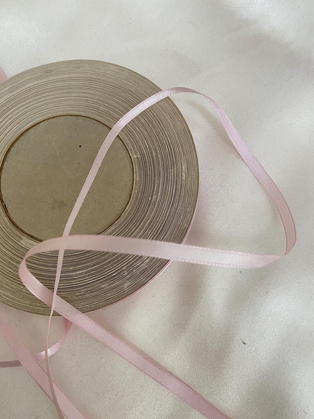 Antique Authentic Ribbon Work Silk Tiny 1/8
