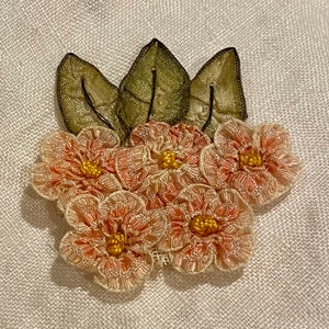 Antique metal ombre rose ribbon work silk ribbon antique 2 colours are available