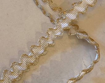 Metal lettuce edge silk antique authentic ribbon work ribbon