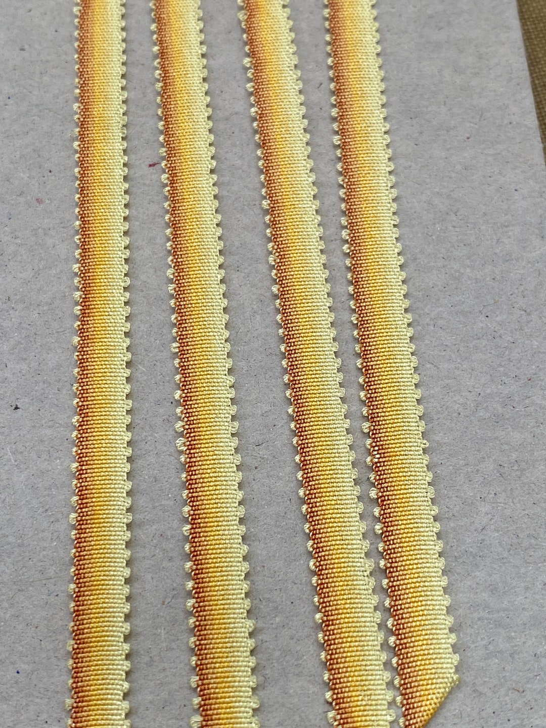 Ombre Rare Silk Antique Authentic Ribbon Work Ribbon 1/4