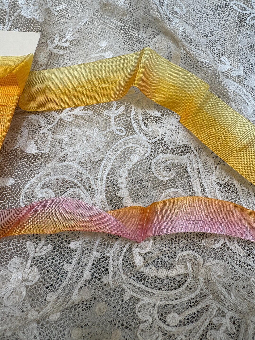 Rare Silk/rayon Antique Authentic Ribbon Work Ribbon - Etsy