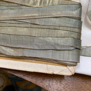 Metal ombre rare silk antique authentic ribbon work ribbon