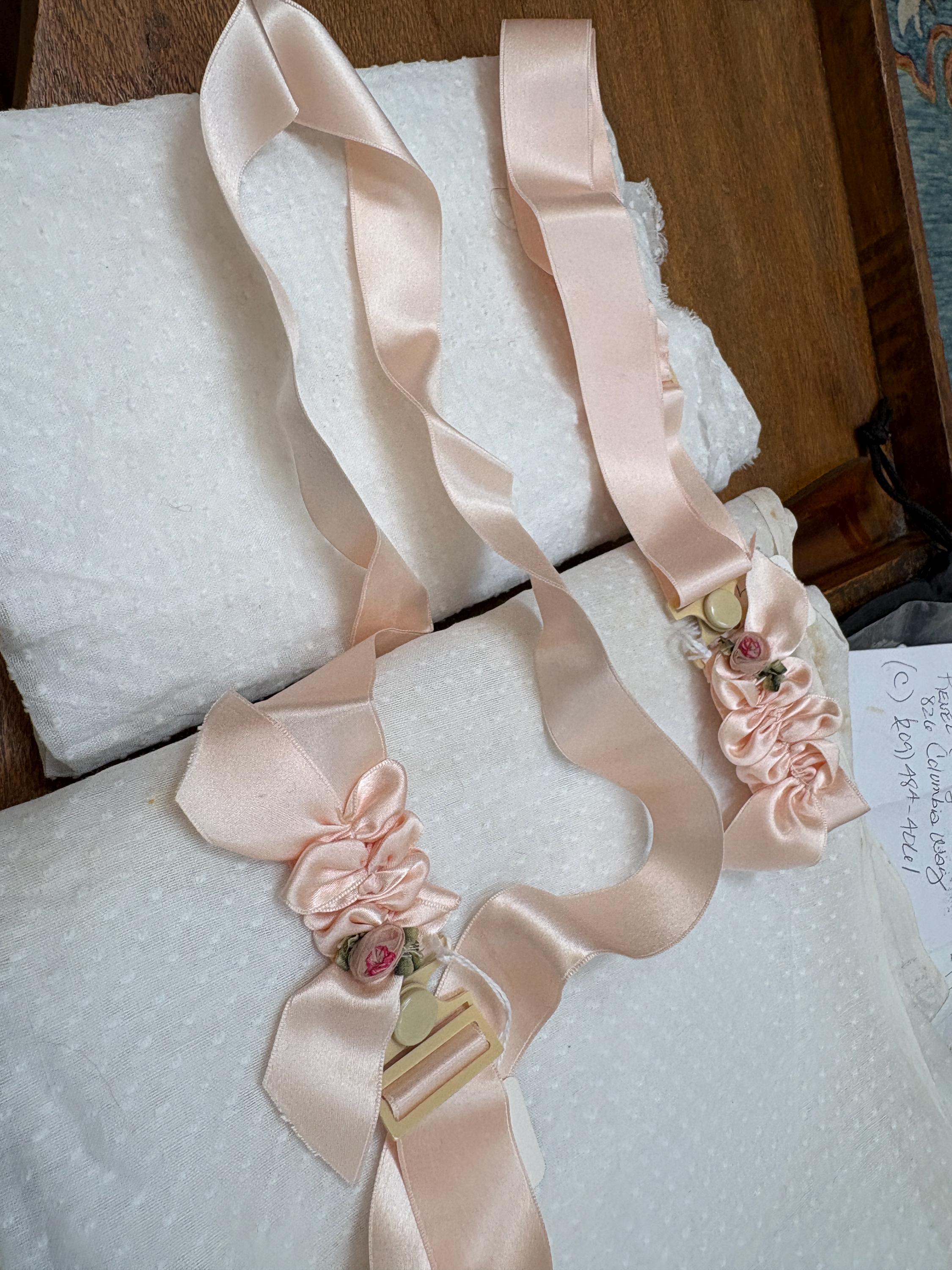 Exceptional Antique Authentic Ribbon Work Straps for Linens - Etsy