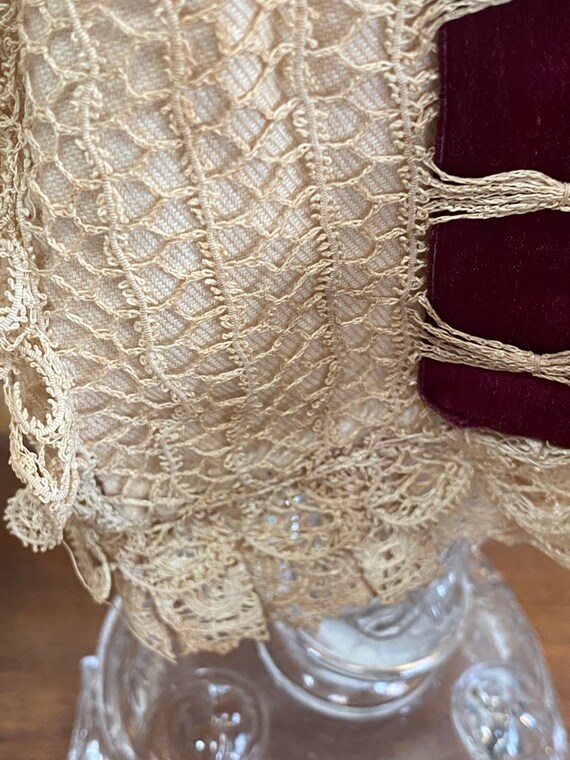 Rare antique lace/ribbonwork hat authentic 1800s … - image 5