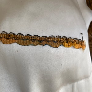 ombre rare silk with metal antique authentic ribbon work ribbon 1/2&quot; wide