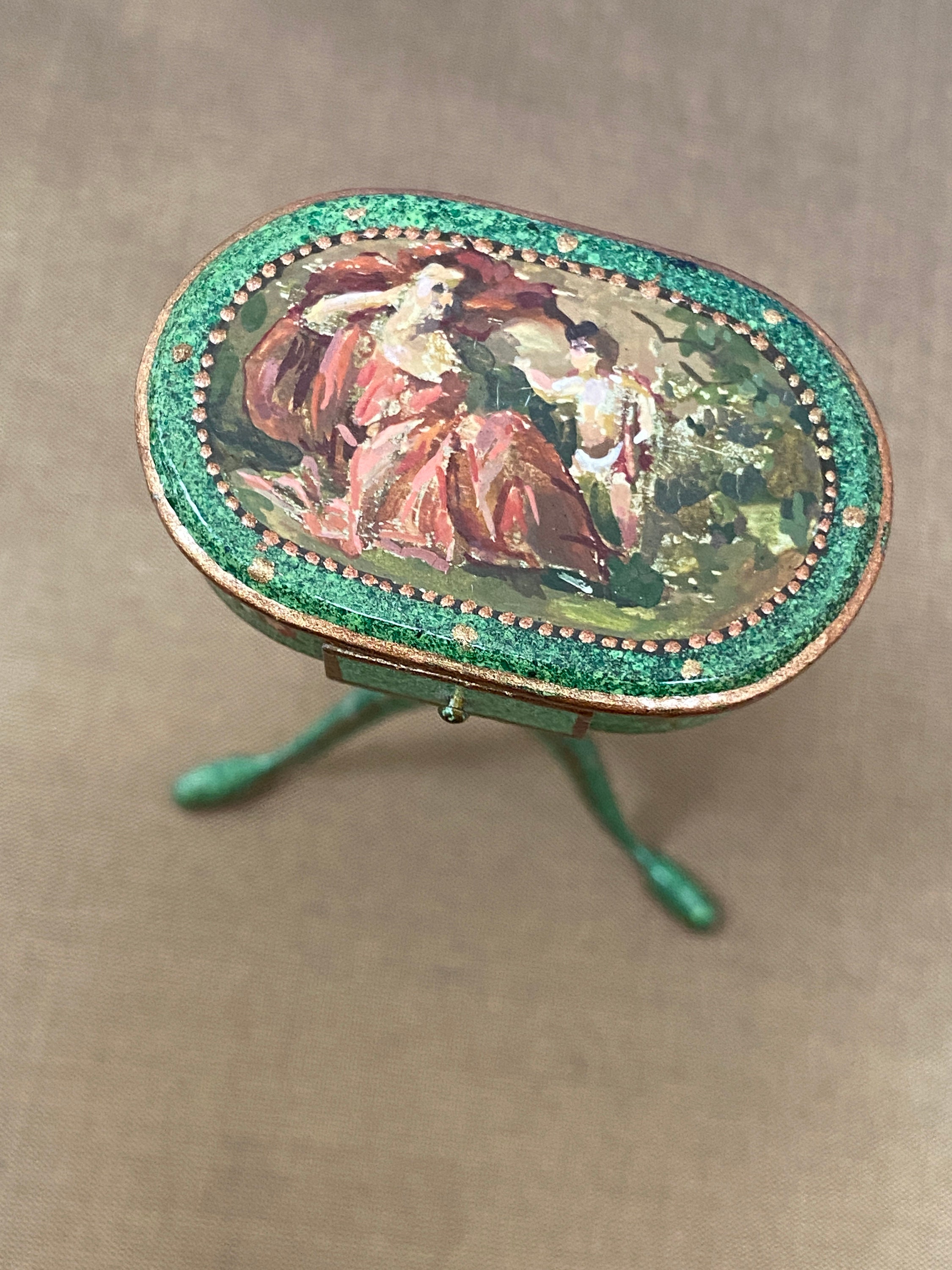 Miniature hand painted table Natasha