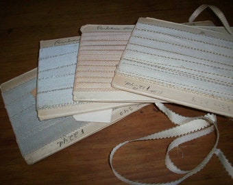 rare silk Picot edge antique authentic ribbon work narrow ribbon doll supply