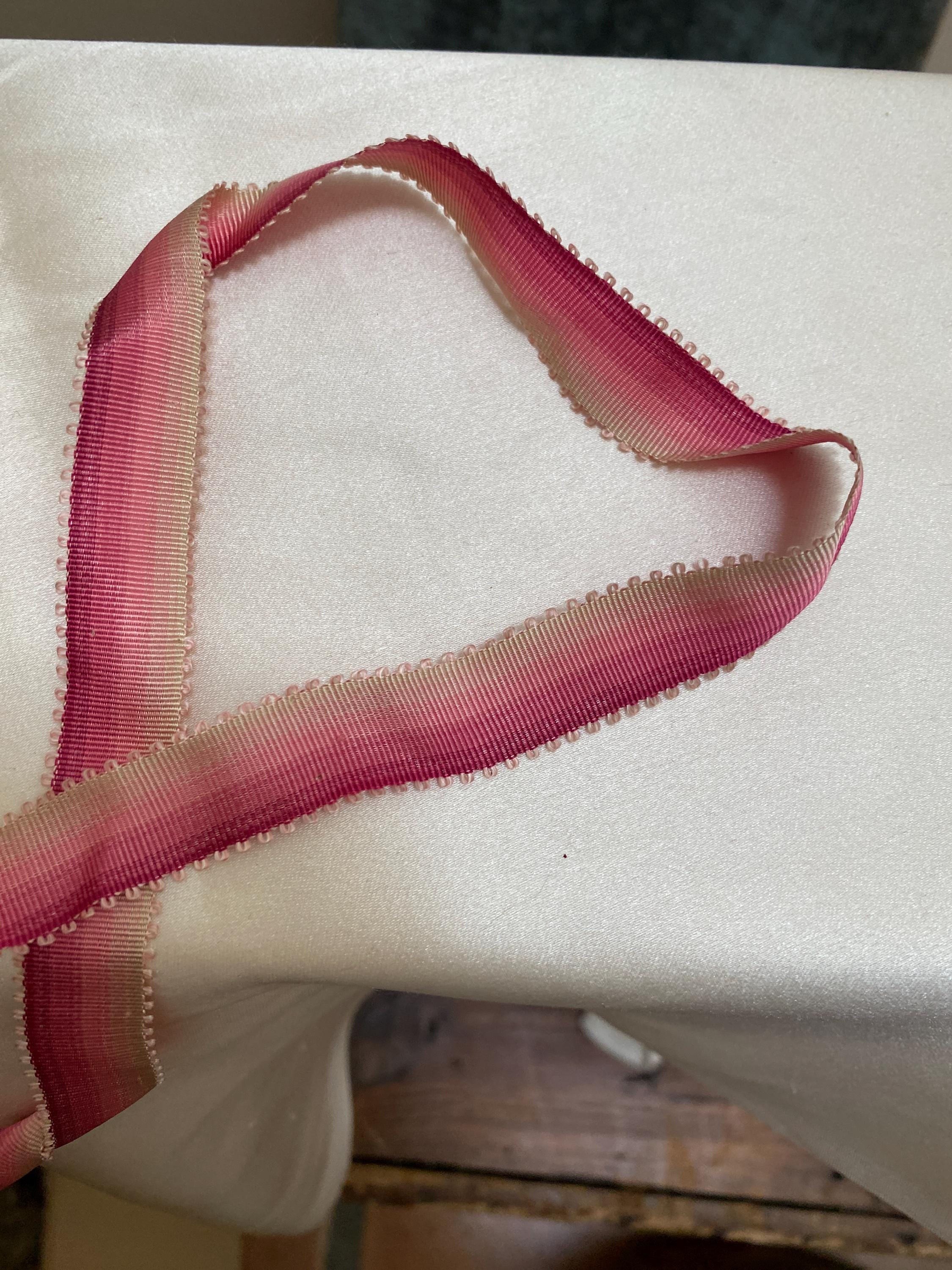 Antique Authentic Ribbon Work Silk 1/2