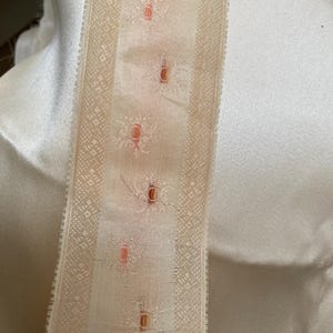 69 cm antikt sidenband från inbördeskriget, äkta från 1850-talet