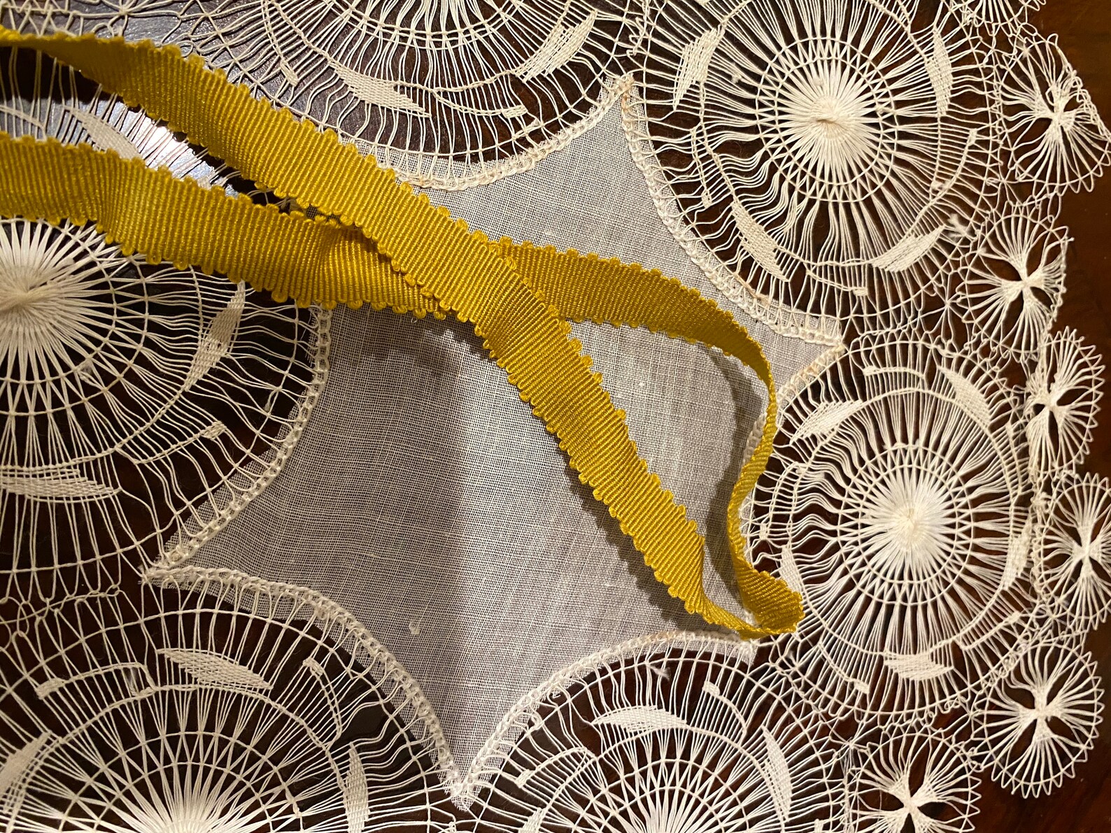 Chartreuse Rare Silk Picot Edge Antique Authentic Ribbon Work - Etsy