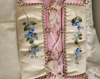 Stunning Silk 1800s lingerie/hanky keeper