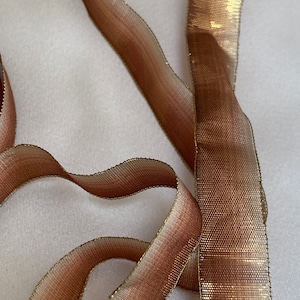 Metal ombre rare silk antique authentic ribbon work ribbon