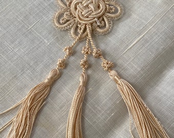Authentic antique silk passementerie trim