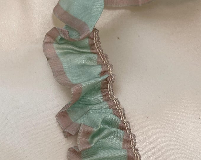 Brown Ribbon Ruffle Ombre Rare Silk Antique Authentic Ribbon Work Ribbon Ruffle - Etsy