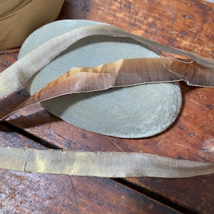 Metal ombre rare silk antique authentic ribbon work ribbon