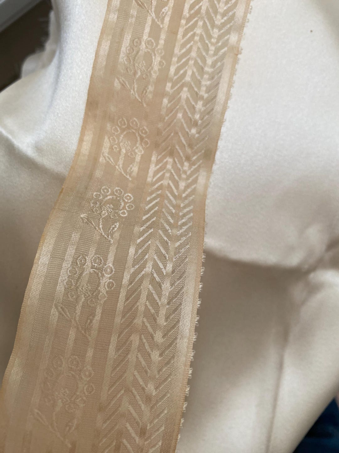 1 Yd. Civil War Period Antique Silk Ribbon Authentic 1850s - Etsy