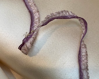 Seltenes, antikes, authentisches Seidenband in Ombre-Optik, 1/4" breit x 19" lang
