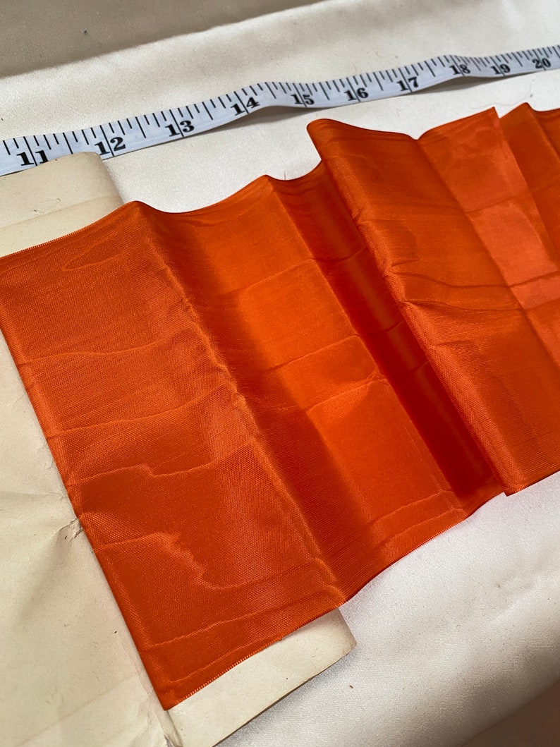 Rare silk moire ribbon 5 wide image 1