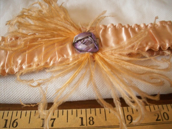 Set of two ribbon work garters silk authentic 1920