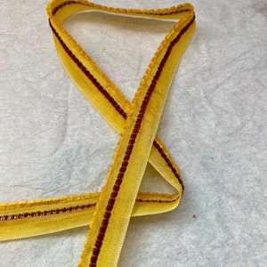 ombre rare silk with chenille antique authentic ribbon work ribbon 1/2&quot; wide