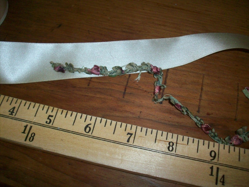 rare silk antique authentic garland ribbon 14
