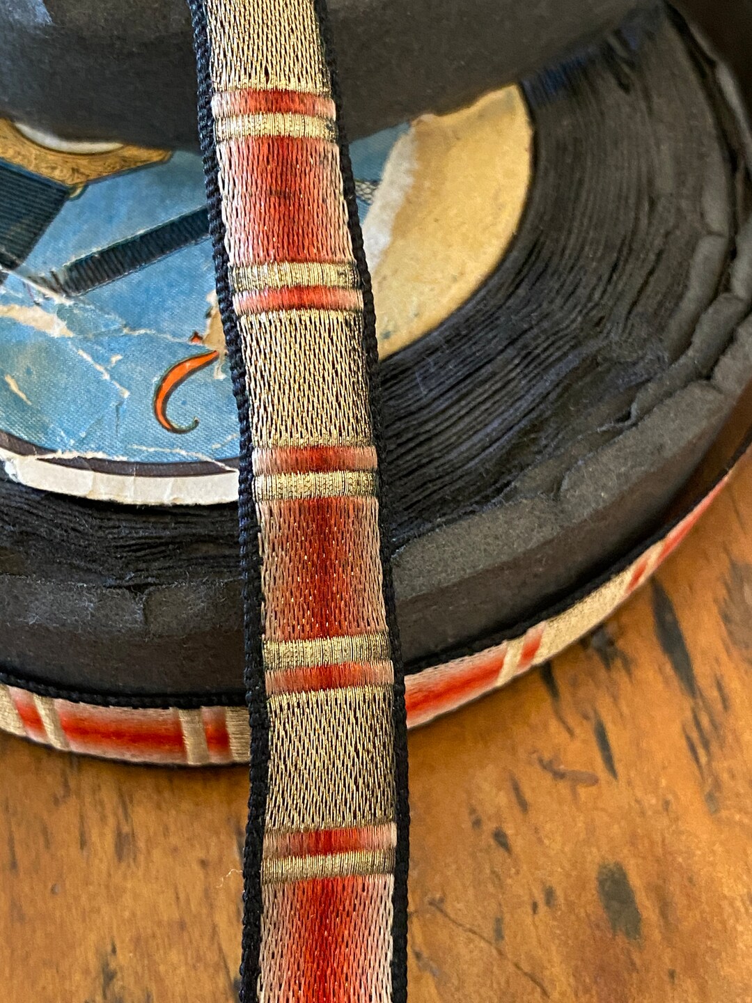 Rare Antique Authentic Ribbon Metal and Silk 3/8 - Etsy