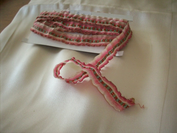 Antique metal ombre rose ribbon work silk ribbon antique 2 colours are available