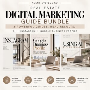 Real Estate Marketing Guide Bundle | AI, Instagram & Google Business Guides