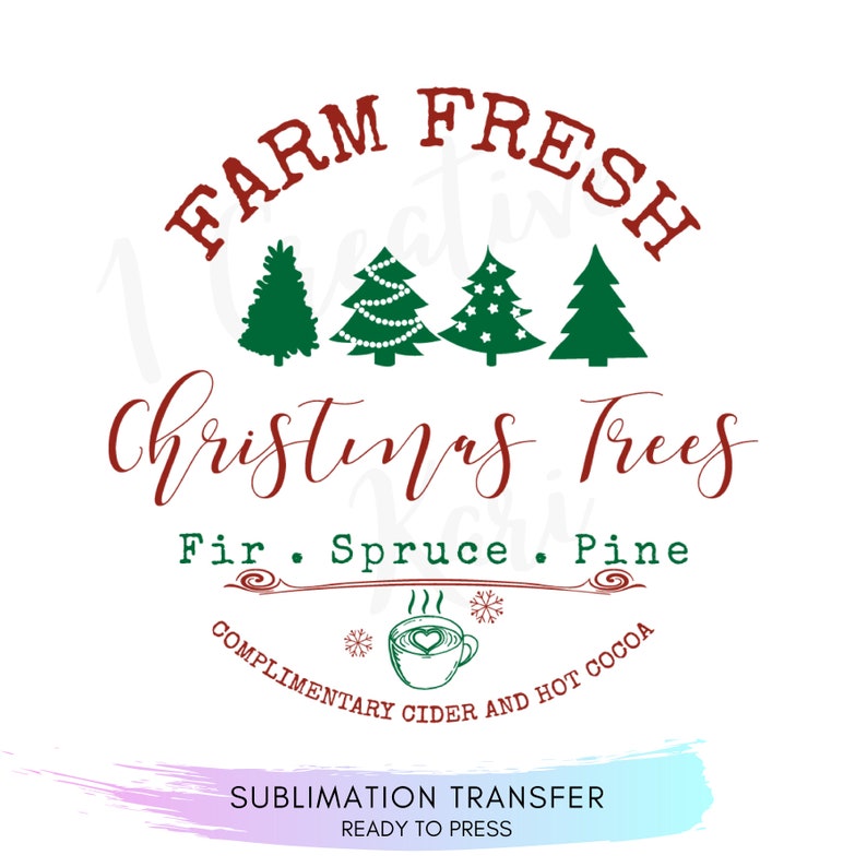 Sublimation Ornament Heat Transfer Ready to Press Farm Fresh - Etsy