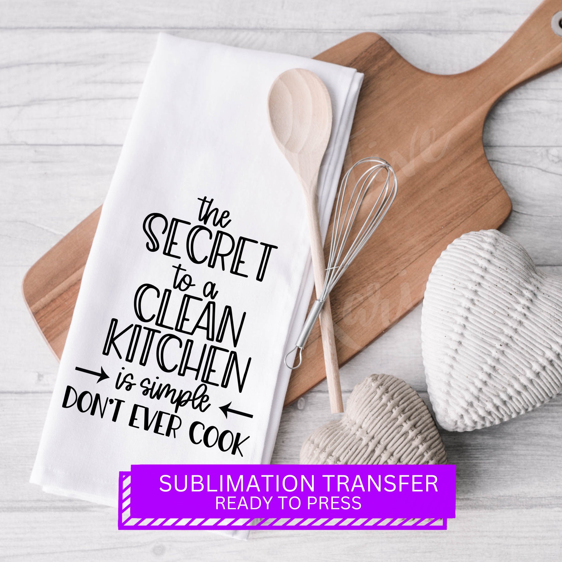 Cute Kitchen Towels Gift Set with Iron-on Vinyl - Crafting in the Rain