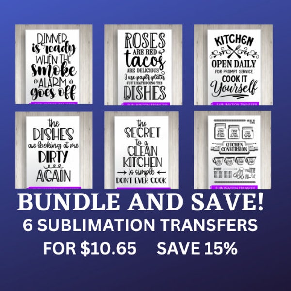 Sublimation Ready to Press Heat Transfer Bundle, Teal Towel Funny Sayings, Dish Towel Gifts, Gift Baskets, Bulk Sublimation Prints