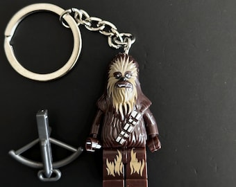 Chewbacca Minifigure Keychain | Handmade Superhero Keyring | Collectible Bag Charm | Gift for Comic Fans