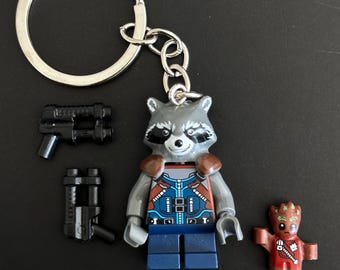 Rocket Guardians of the Galaxy Keychain | Handmade Keyring | Collectable Bag Charm