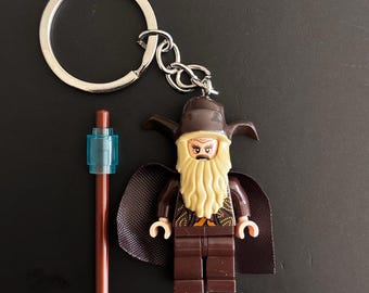 Sharrofast Wizzard Lord of the Rings Minifigure Keychain | Handmade Wizard Bag Charm | Collectable Gift